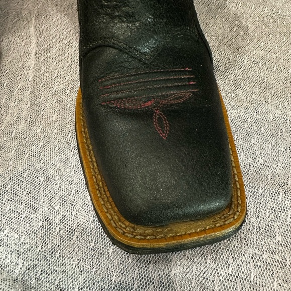 Ariat Women's Western Black and Pink Heeled Boots